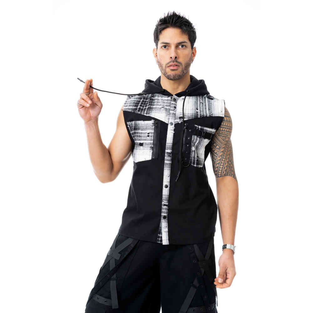 Vixxsin - Luther Ärmelloses Top - Schwarz/Weiß